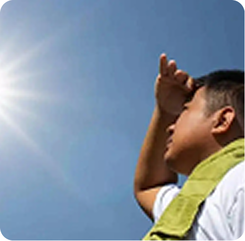 Humid and hot weather conditions